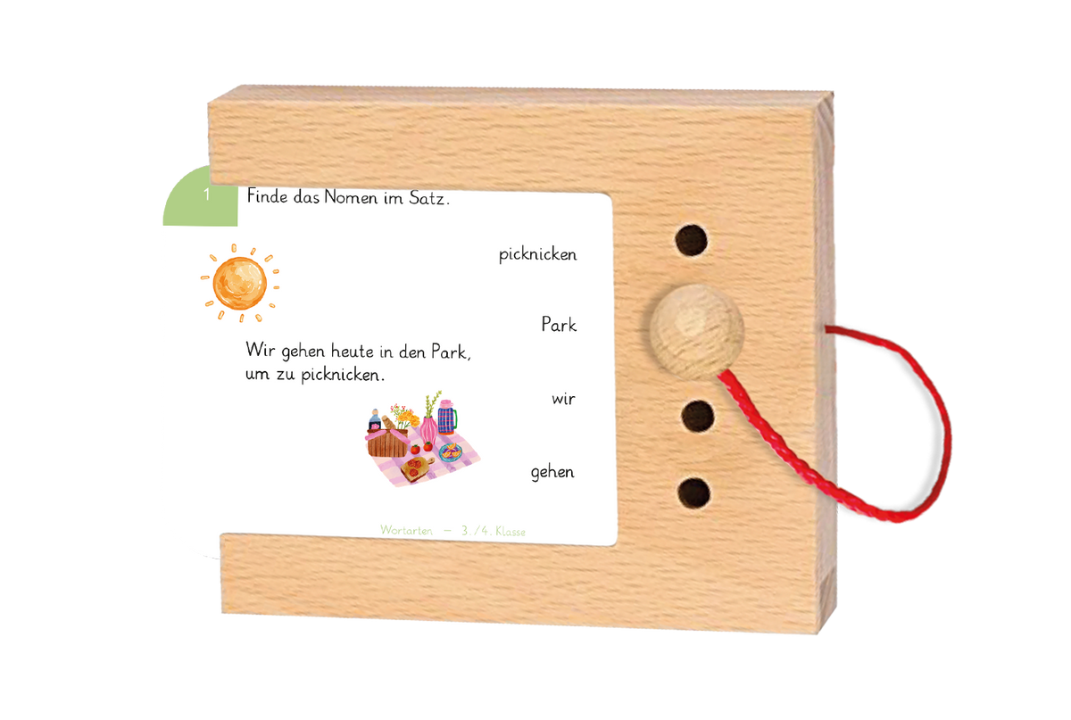 Wortarten · 3.–4. Klasse · Kartensatz für den Lochkasten