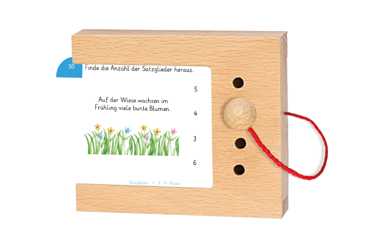 Satzglieder · 3.–4. Klasse · Kartensatz für den Lochkasten