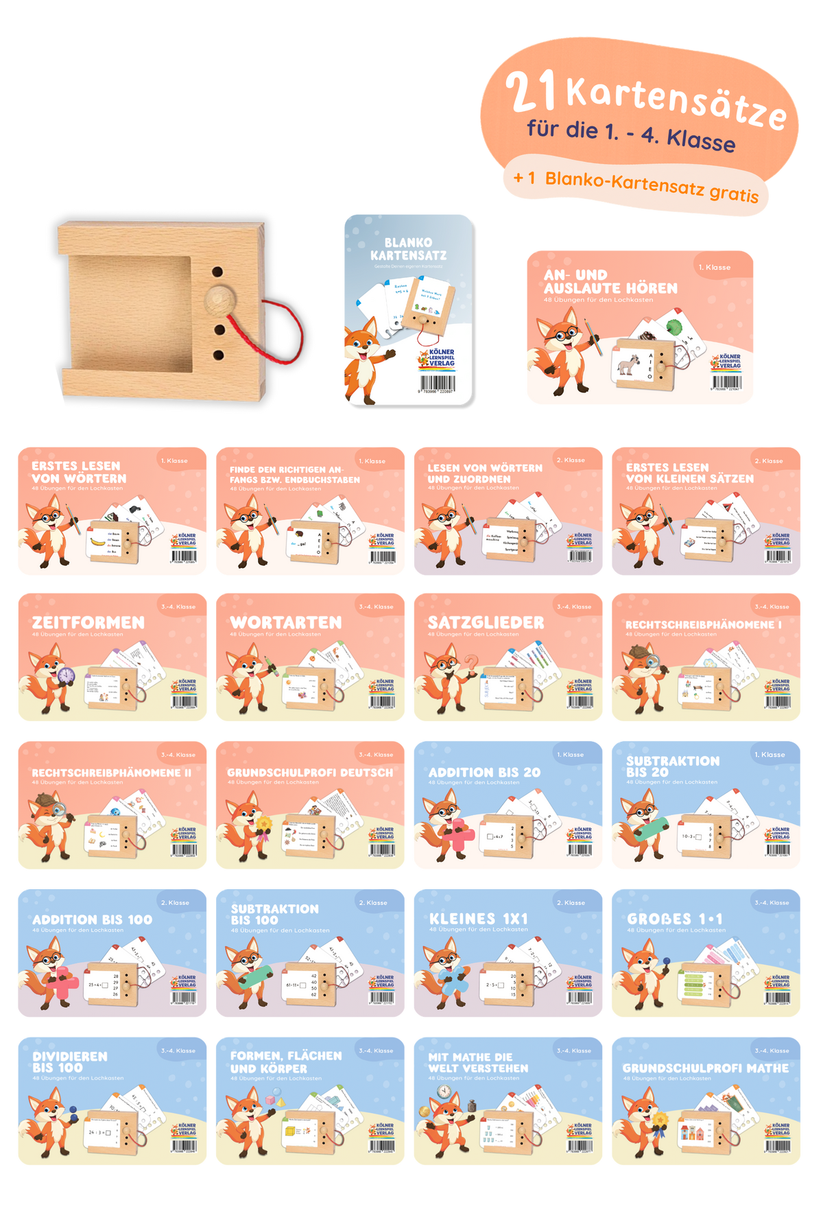 Lochkasten Grundschul-Komplettpaket 1.–4. Klasse