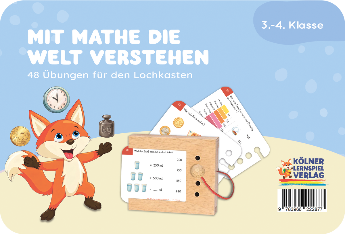 Mit Mathe die Welt verstehen · 3.–4. Klasse · Kartensatz für den Lochkasten