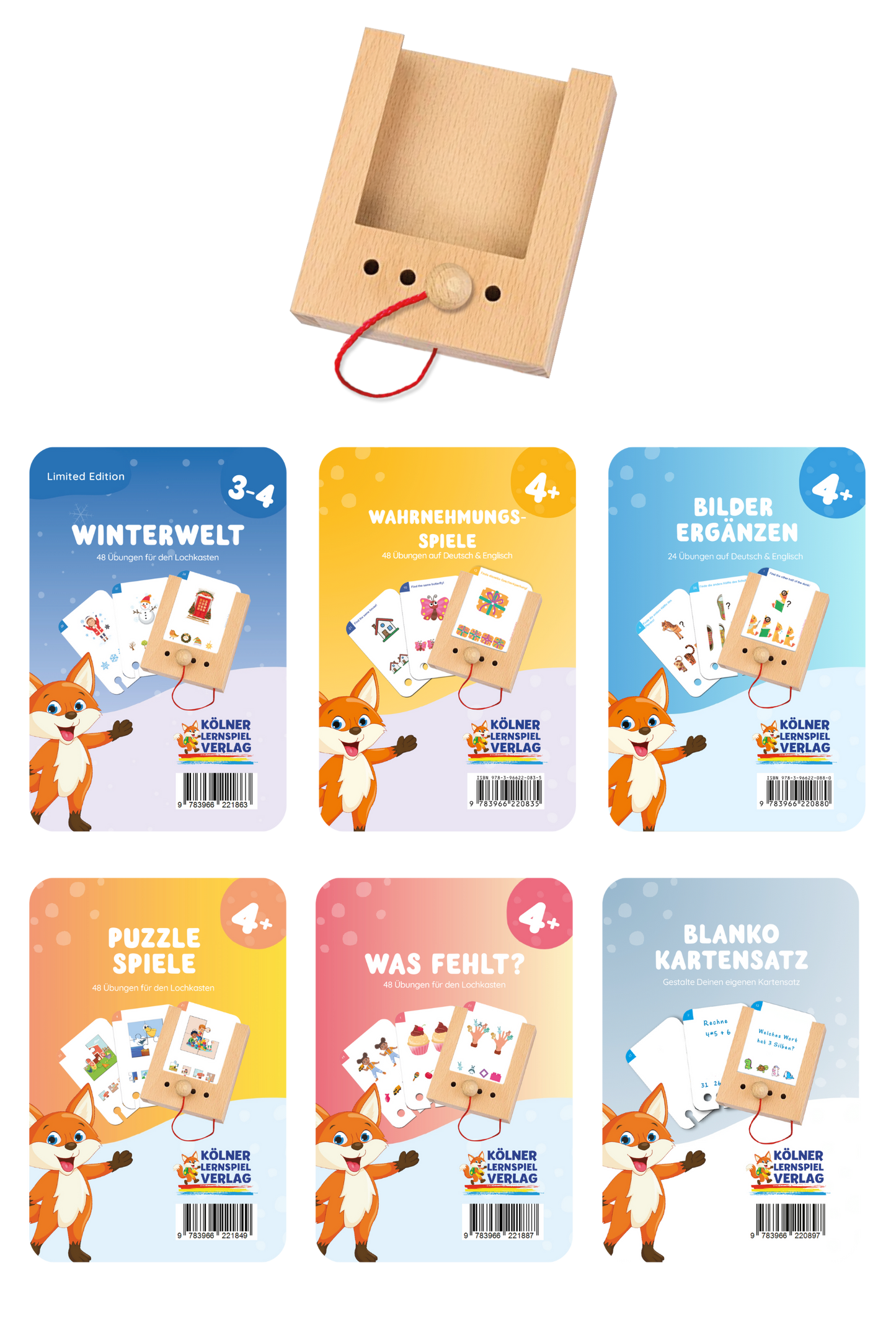 Woodplay Starterset Ages 3-4+ with 6 sets of cards