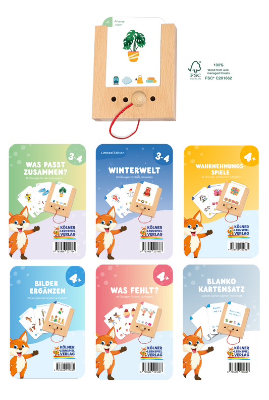 Woodplay Starterset Ages 3-4+ with 6 sets of cards 