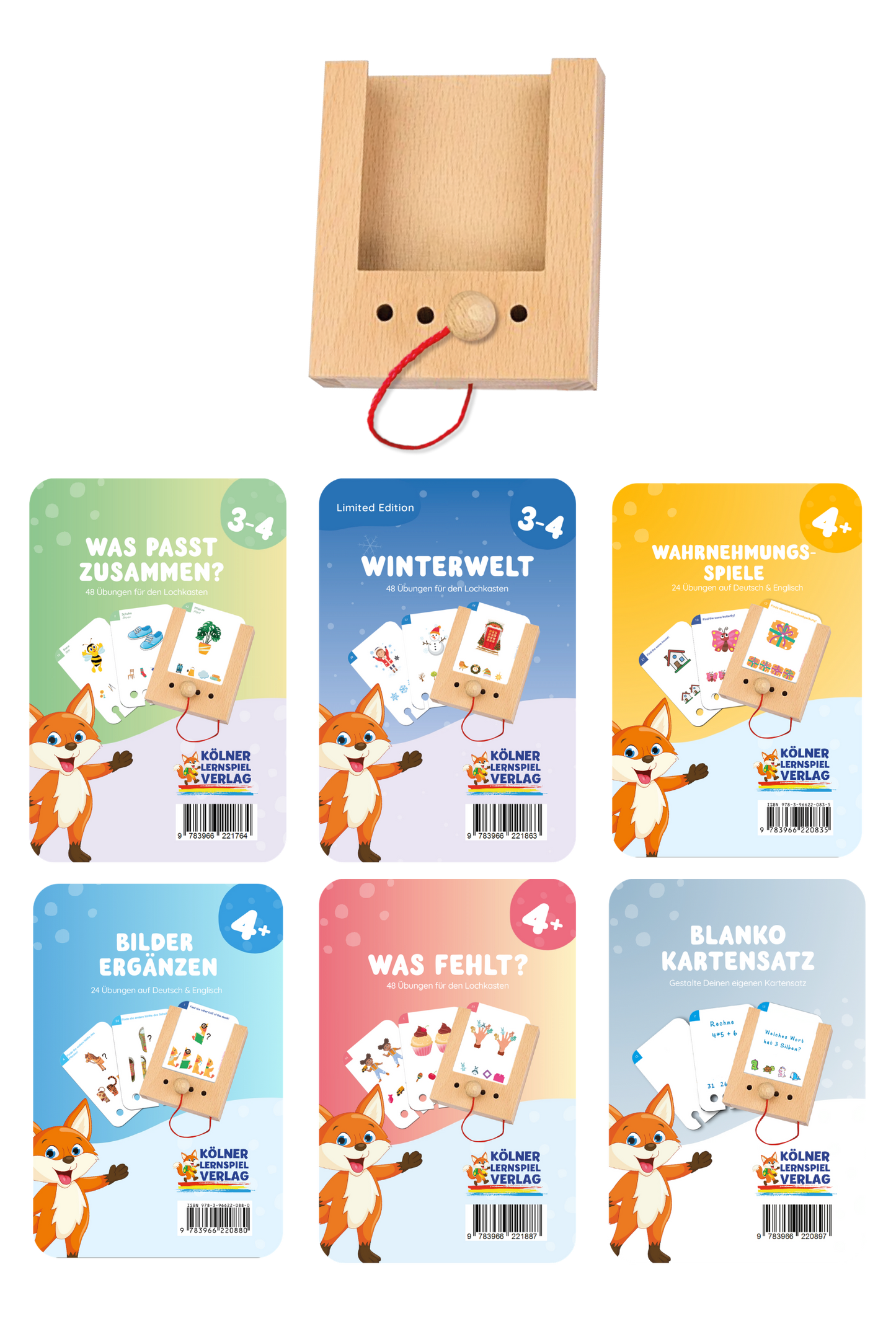 Woodplay Starterset Ages 3-4+ with 6 sets of cards 