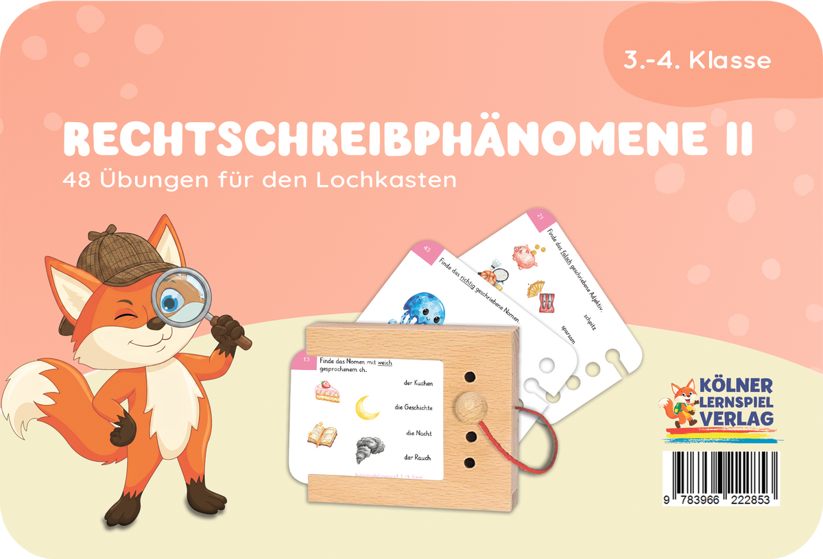Rechtschreibphänomene II · 3.–4. Klasse · Kartensatz für den Lochkasten