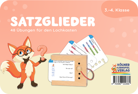 Satzglieder · 3.–4. Klasse · Kartensatz für den Lochkasten