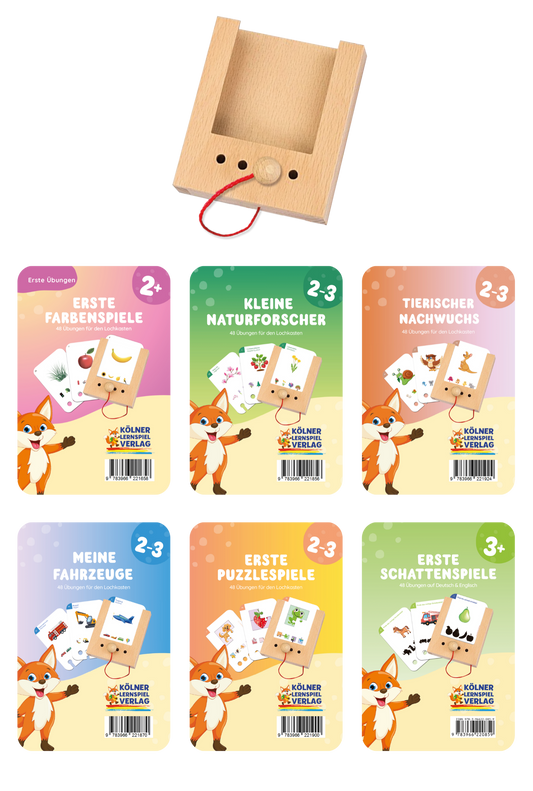 Lochkasten Starterset ab 2-3 Jahren mit 6 Kartensätzen