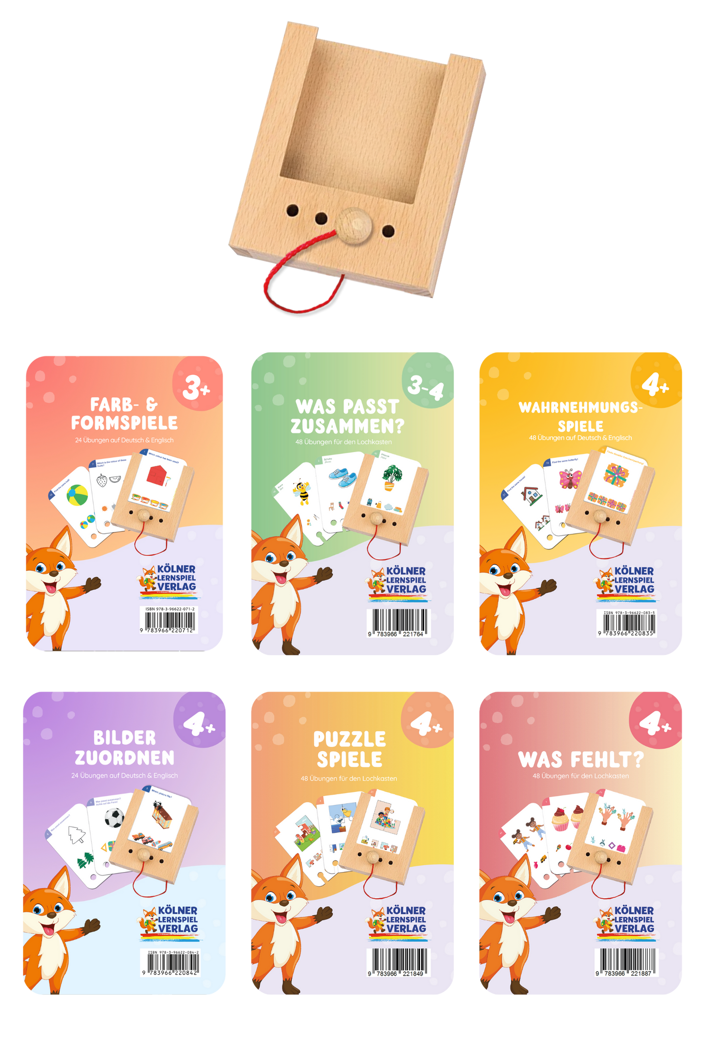 Woodplay Starterset Ages 3-4+ with 6 sets of cards