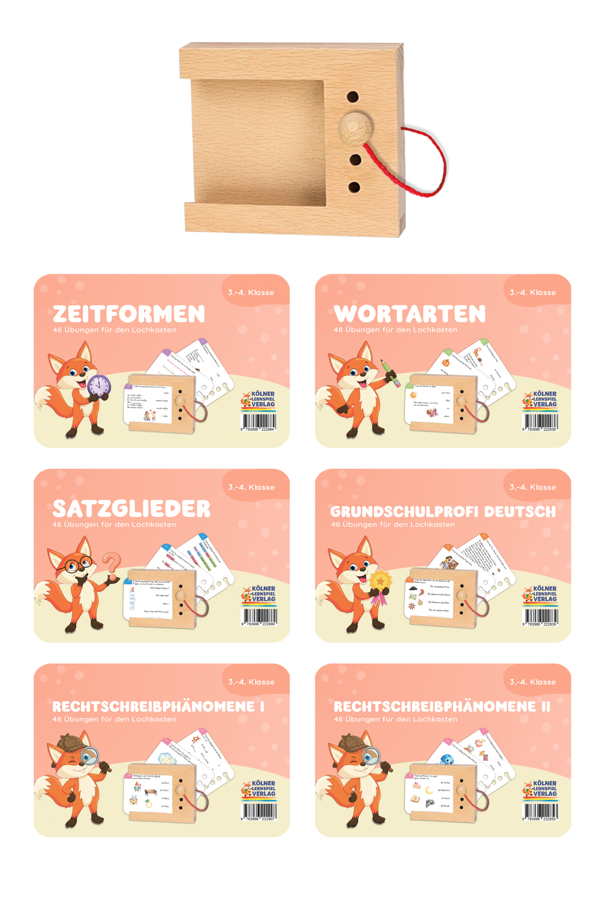 Lochkasten Starterset für die 3.-4. Klasse – Deutsch