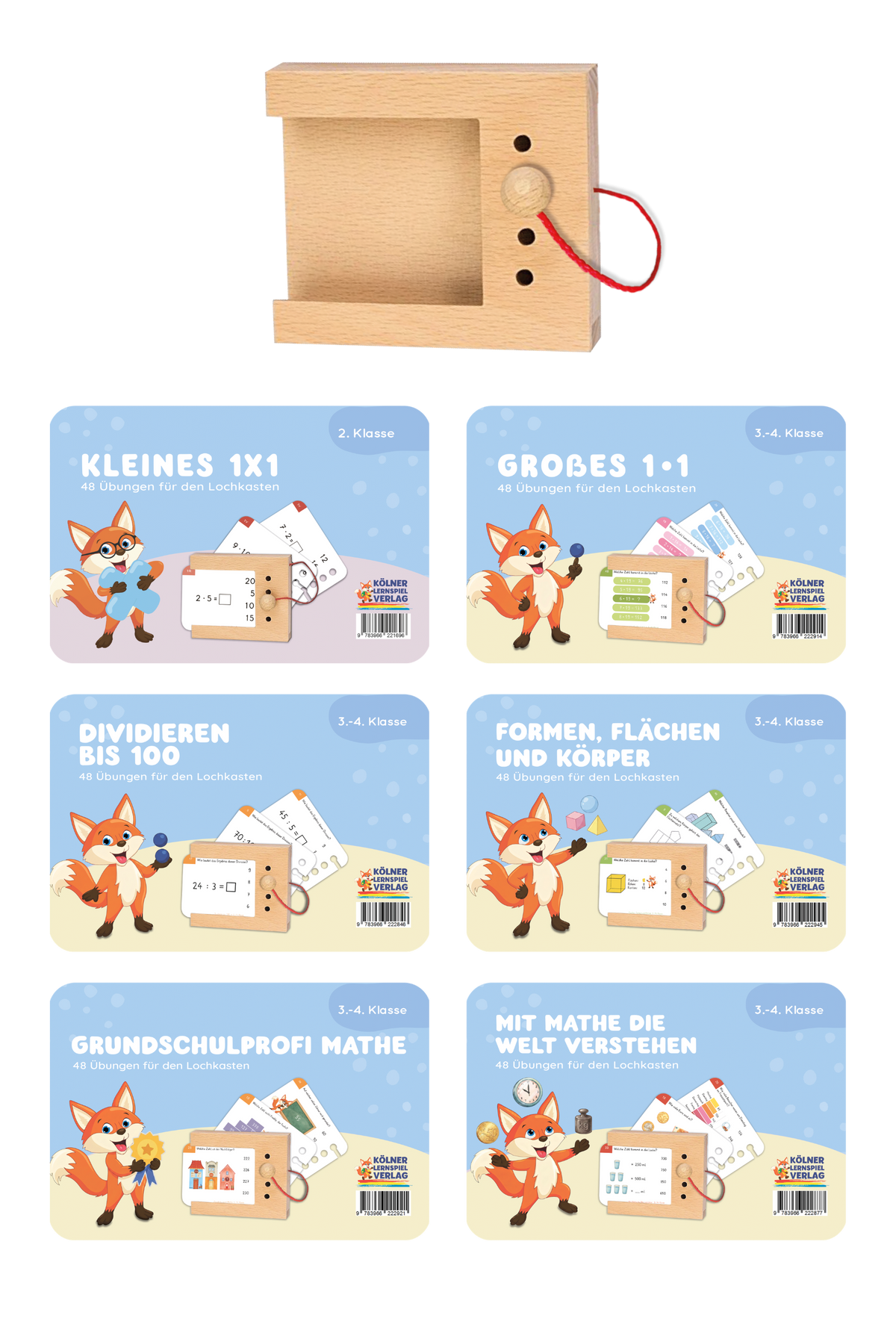 Lochkasten Starterset für die 3.-4. Klasse – Mathe