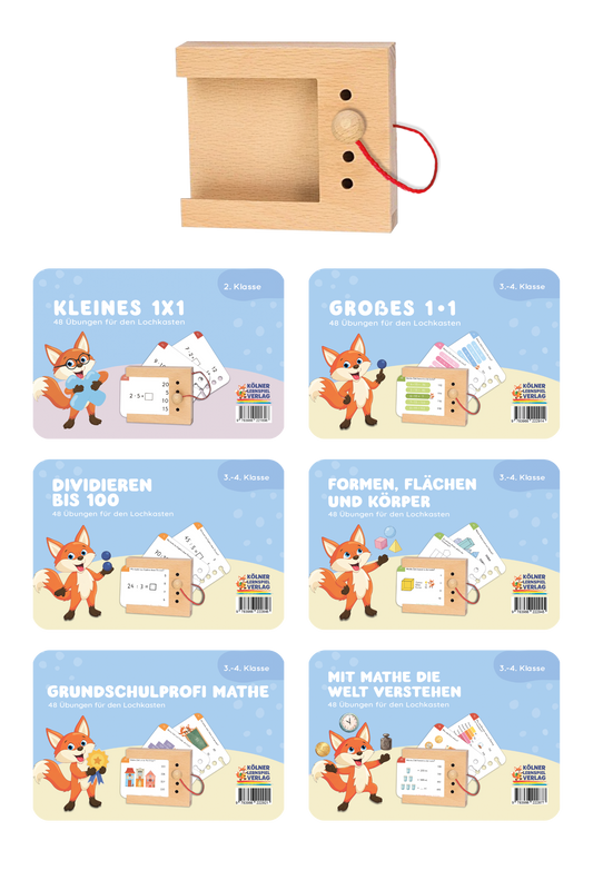 Lochkasten Starterset für die 3.-4. Klasse – Mathe