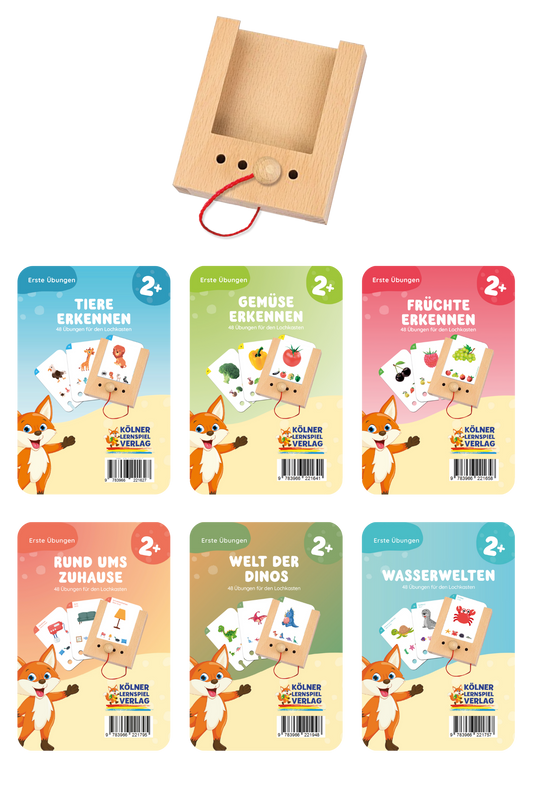 Lochkasten Starterset ab 2 Jahren mit 6 Kartensätzen