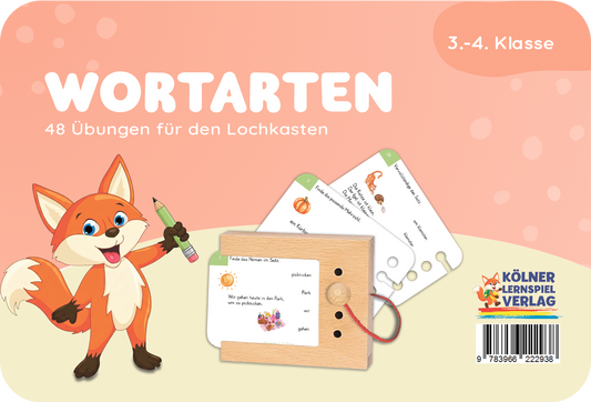 Wortarten · 3.–4. Klasse · Kartensatz für den Lochkasten