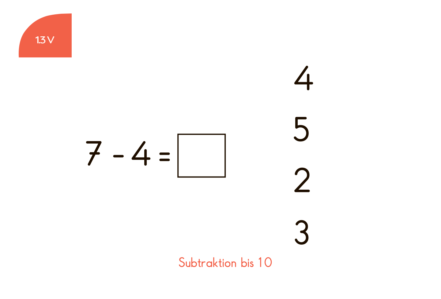 Subtraction up to 20