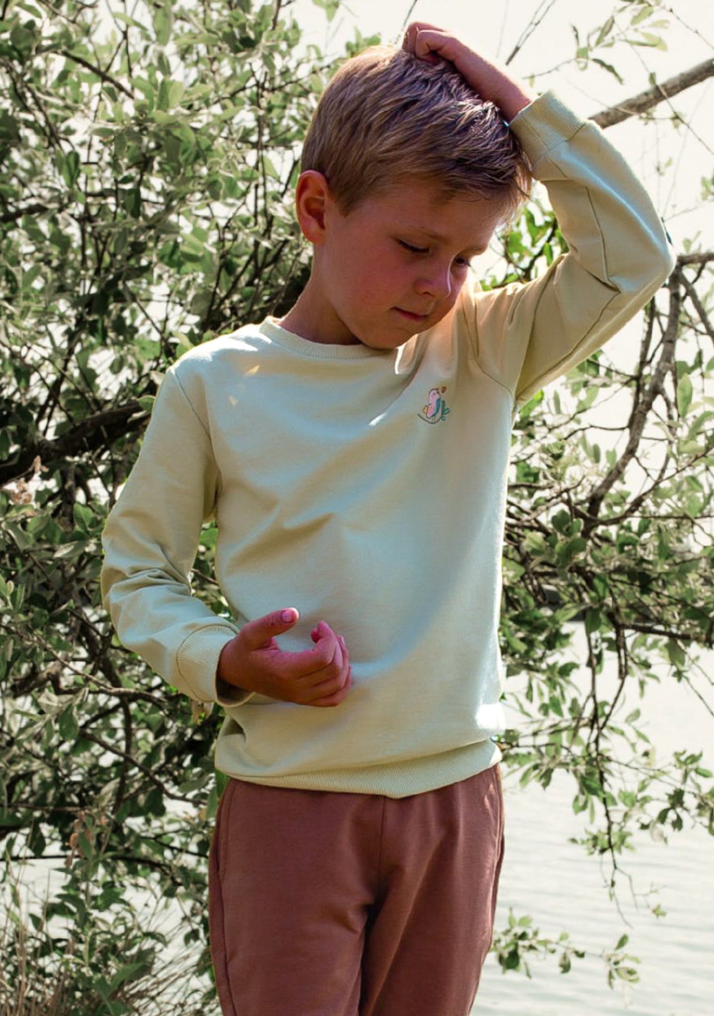 Noah's Ark Sweatshirt Hellgrün aus Baumwolle