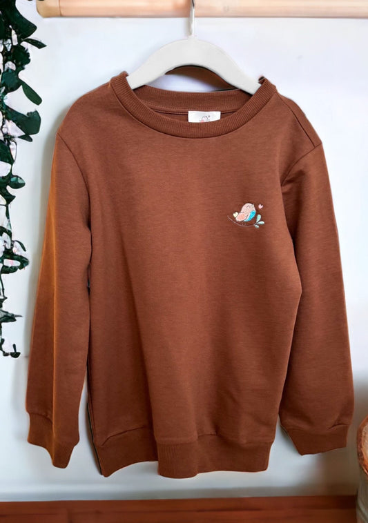 Noah's Ark Sweatshirt Kastanienbraun aus Baumwolle