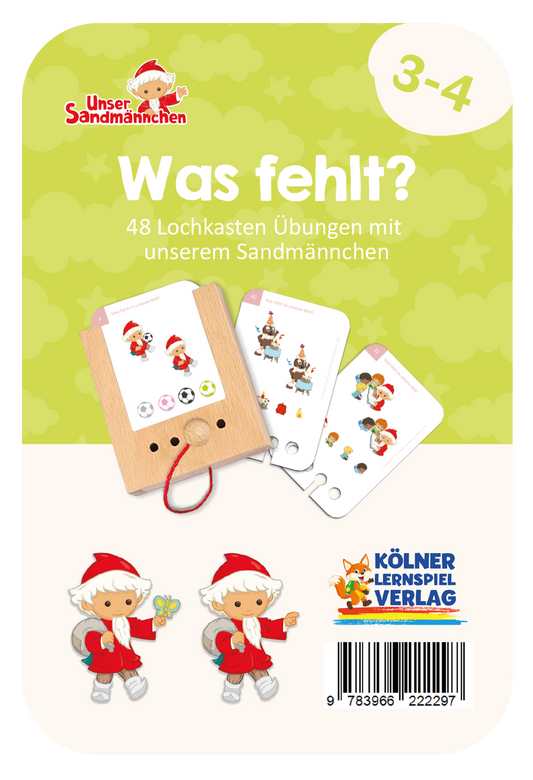 Was fehlt? Sandmännchen ·  3-4 · Lochkasten Kartensatz