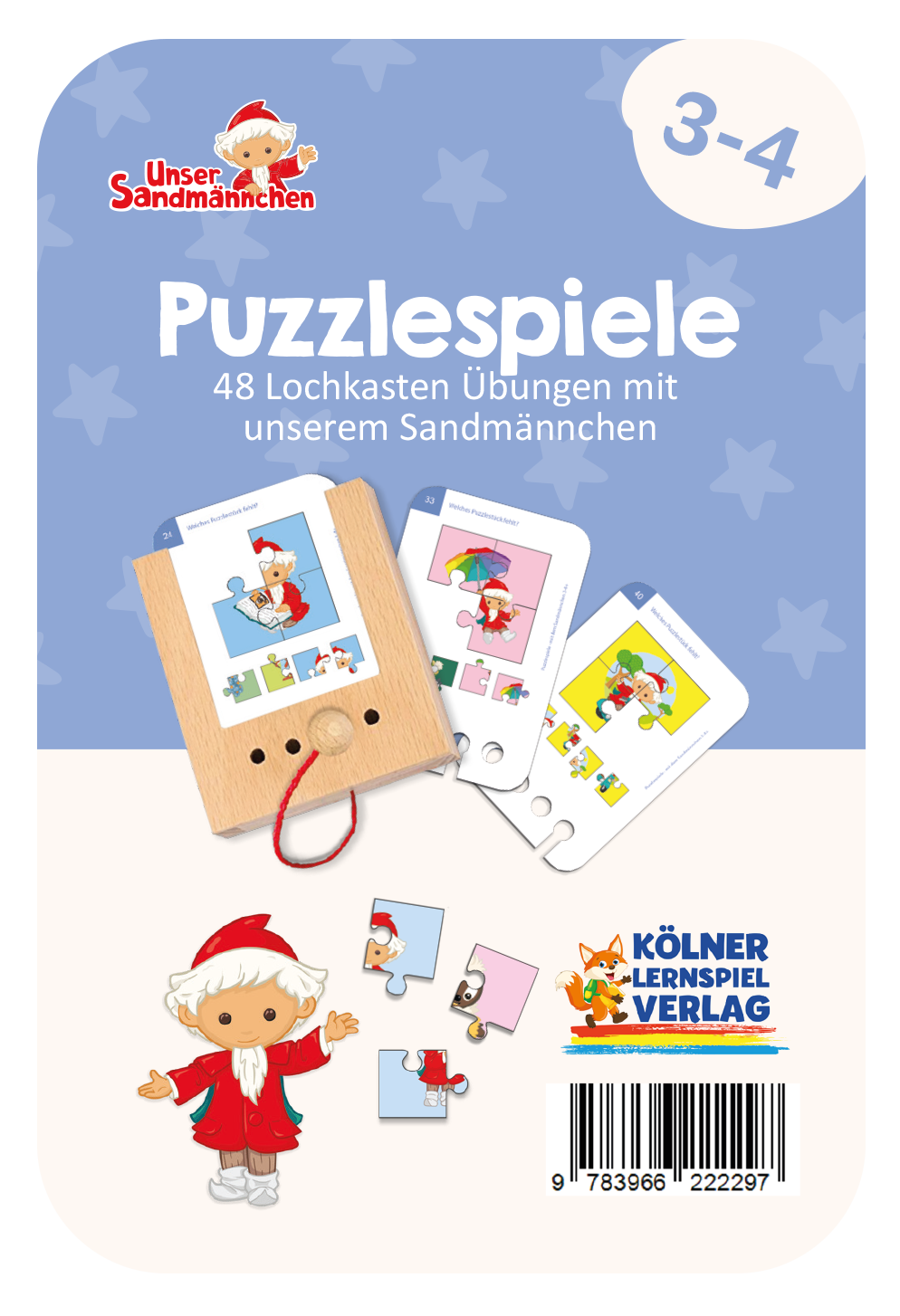 Puzzlespiele Sandmännchen ·  3-4 · Lochkasten Kartensatz
