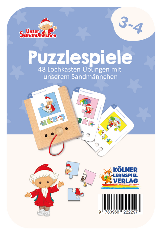 Puzzlespiele Sandmännchen ·  3-4 · Lochkasten Kartensatz