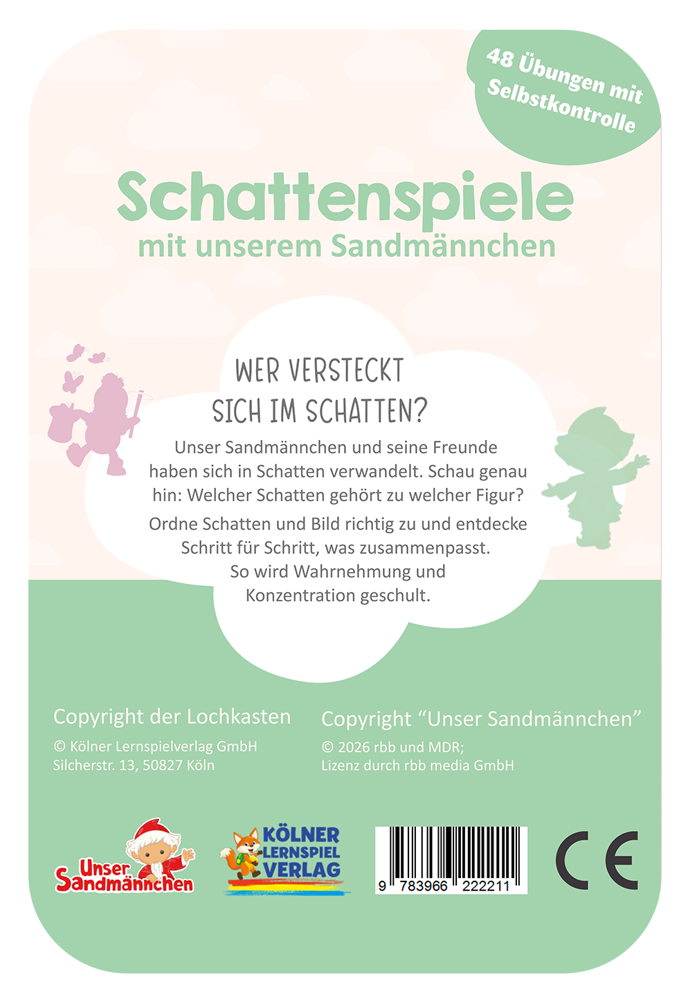 Schattenspiele Sandmännchen ·  2-3 · Lochkasten Kartensatz