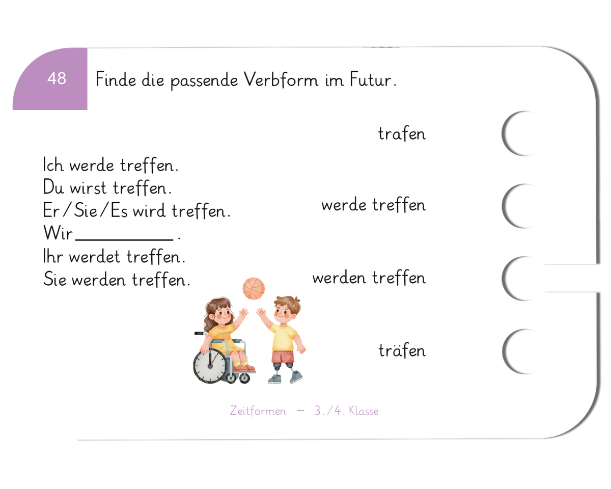Lochkasten Starterset für die 3.-4. Klasse – Deutsch